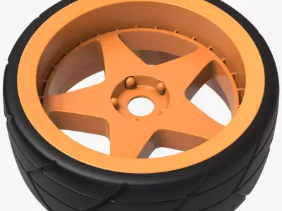 Car wheel 3D model