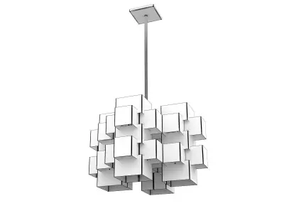 Cubist Geometric Chandelier 3D model