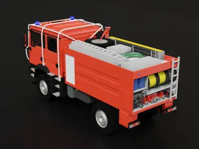 MAN TGM 13 290 Firetruck 3D model