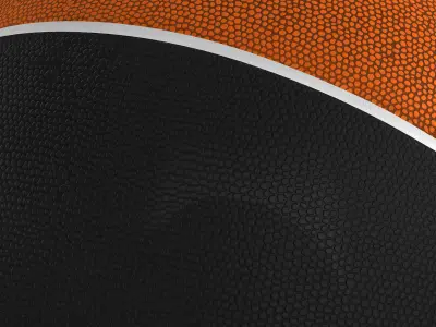 Basketball ball euro tricolor trademark Low-poly 3D model
