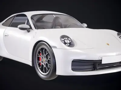 Porshe Carrera 911 PBR Low-poly 3D model