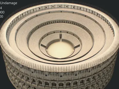 Colosseum Undamage Low-poly 3D model