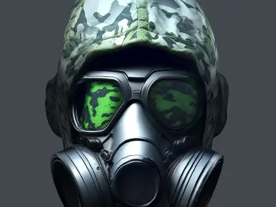 Helmet 3d model military combat Military Low-poly Low-poly 3D model 62