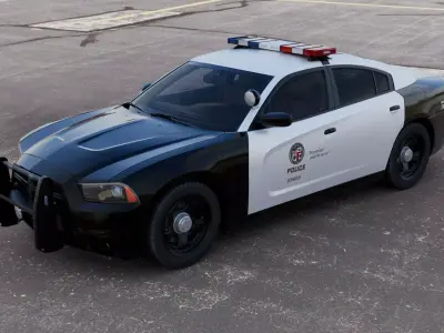 Police Car Dodge Charger LAPD 2011-2014 3D model