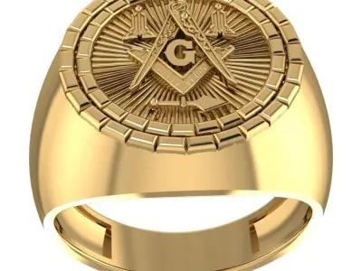 Masonic ring 99 3D print model