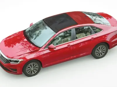 Volkswagen Jetta 2019 Low-poly 3D model