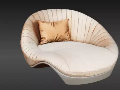 Sculptural Premium Lounge Chair 3D Model Luxury Furniture Design 3D model