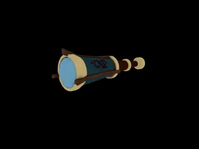 Sea Of Theives Telescope Game Ready asset Low-poly 3D model