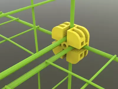 Wire Cube Connectors Closet Organisers Free 3D print model