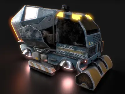 Sci Fi Dron Clean Low-poly 3D model