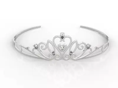 Luxury Bridal Crown Headpiece  3D print model