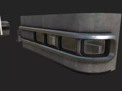 Modern Wall Low-poly 3D model