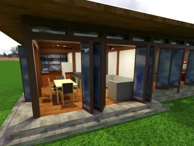 Simple Japanese Cabin  3D print model