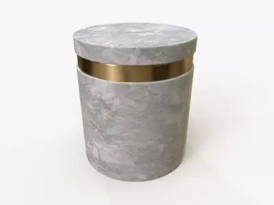 Canister Marble Small Low-poly 3D model