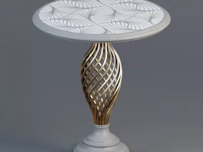 Twisted occasional table 3D model