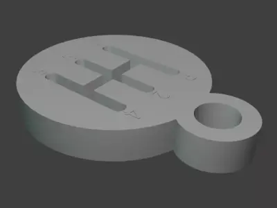 3D Printable Dogleg Gated Manual Shift Plate Keychain 3D print model