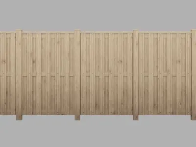 Wooden Fence Free 3D model