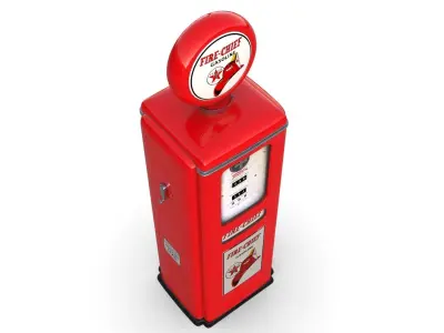 Vintage TEXACO Gas Pump 1948 3D model