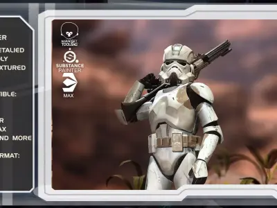 Clone Engineer Phase 2 Low-poly 3D model