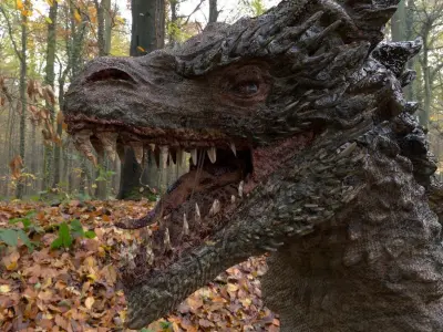 Dragon Head Realistic Low-poly 3D model