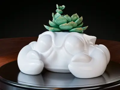 Crab flower pot or cute figurine 3D print model