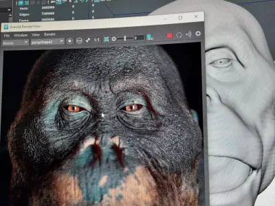 Realistic Orangutan 3D Model High End VFX  3D model