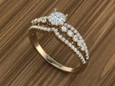 Diamond Jewelry Ring 3D print model buy