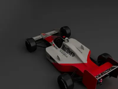 Ayrton Senna 1988 McLaren Mp4 4 Low-poly 3D model