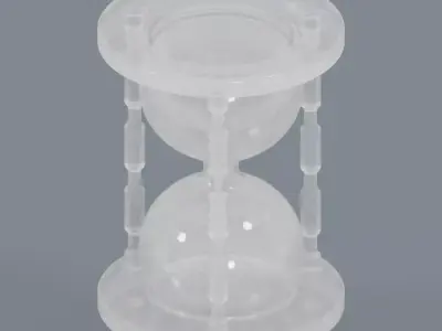 Crystal Hour Glass 3D model