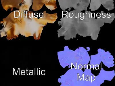 Furry Meerkat Model Pack with Detailed Textures Low-poly 3D model