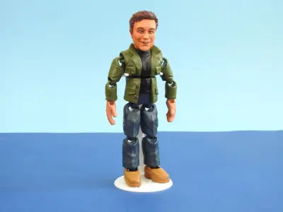 Elon Musk 3D Print In Place Action Figure Free 3D model