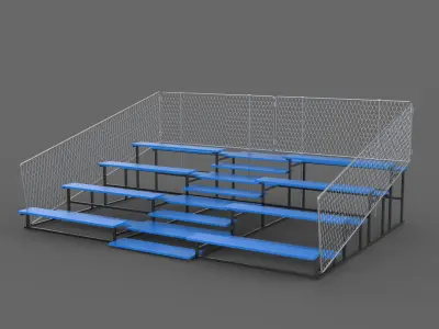 Metal Bleachers 3D model