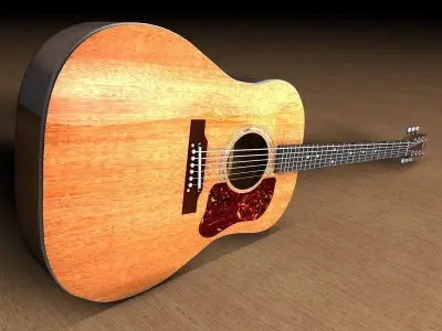 Washburn D10 Acoustic Guitar 3D model