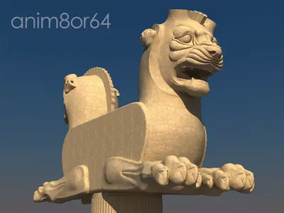 Lion capital persepolise 3D model