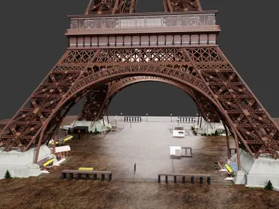 Eiffel Tower Low-poly 3D model