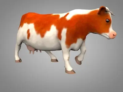Cow or bull Low-poly 3D model