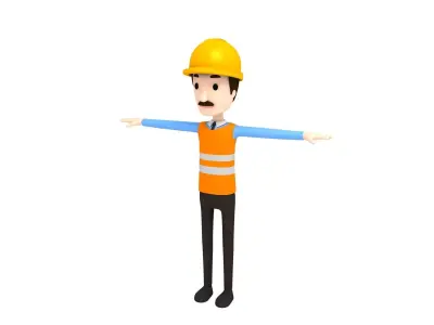 CartoonMan001 Engineer 3D model