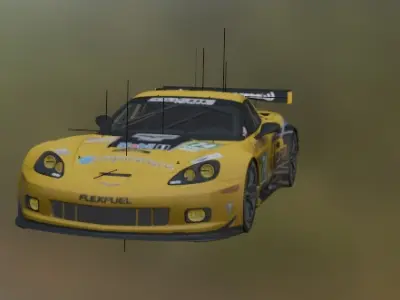 The Chevrolet Corvette C6R Low-poly 3D model
