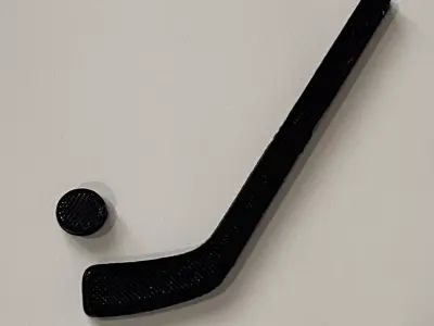 Hockey Mini Game Stick and Puck 3D Model STL OBJ FBX Files 3D print model