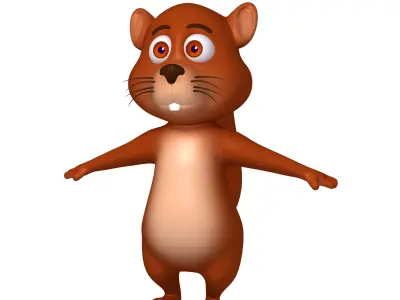 Squirrel Cartoon 3D model