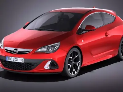 Opel Astra OPC 2015 VRAY 3D model