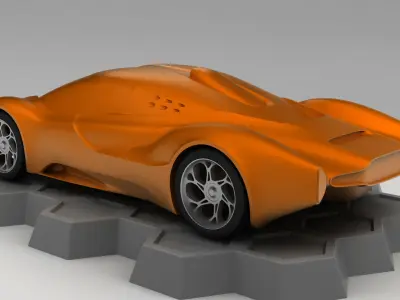 Anaconda Supercar 3v3 - Printable 3D print model