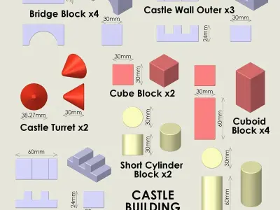 Castle Building Blocks 3D print model