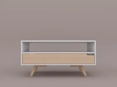Club table Low-poly 3D model
