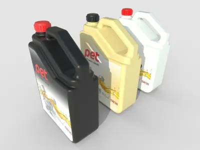 Motor Oil Bottle Model-2C Low-poly 3D model