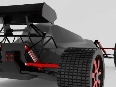 Buggy RC Car  Low-poly 3D model