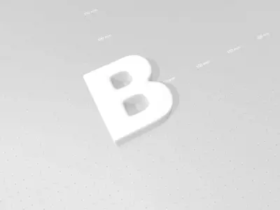 Vase B - Alphabet Vases Collection Letters - STL Printable 3D print model