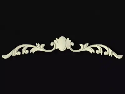 Central decor ornament for furniture 3D model 21