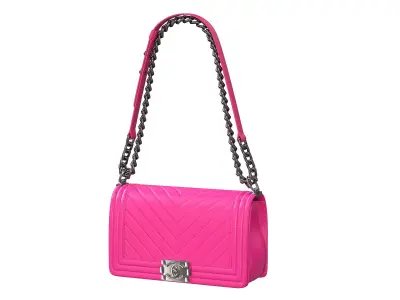 Boy Handbag Purple Leather  Low-poly 3D model