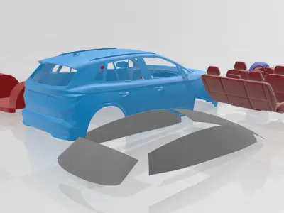 Skoda Elroq 2025 - Printable Car in Separate Parts 3D print model